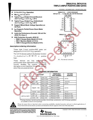 SN74LV11ADGVR datasheet  